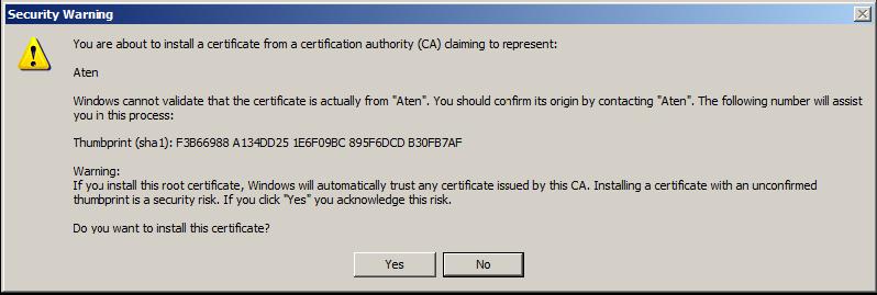 2. Install Certificate 를클릭하십시오. 3. 설치를완료하기위해설치마법사를따르십시오.