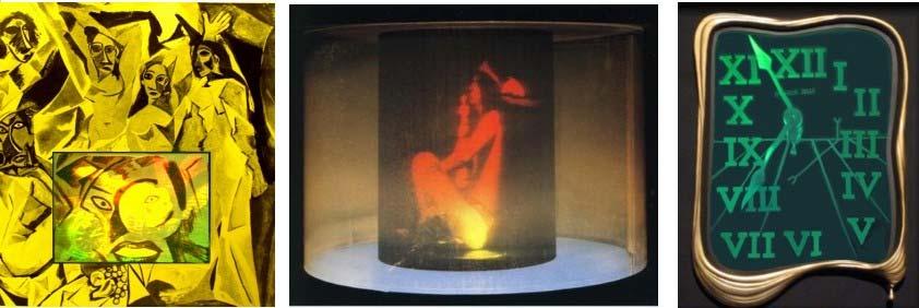 투과형홀로그램, 8" 10" 18", (b) The brain of Alice Cooper(1973).