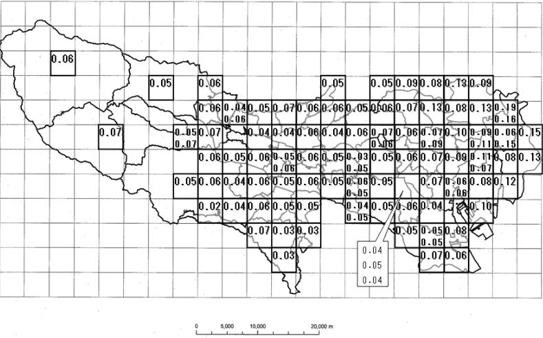 htm), 2011 부도 3 각측정점의공간방사선량측정 ( 지상 5cm) 103 부록 자료 :
