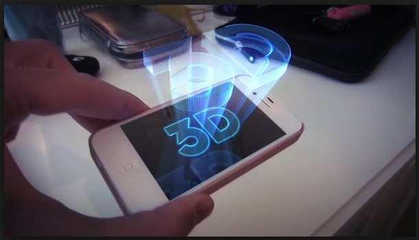 ETRI 미래전략연구소 ' 인터랙티브홀로그래픽디스플레이 ' 로명명한이기술은최종적으로는스마 트폰, 태블릿 PC 등모바일기기에서홀로그램을활용하는것을목표 애플의 3D 아이폰홀로그래피 자료 : www.apple.