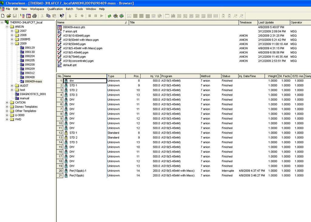 3. Sequence file 만들기 1) 위에서처럼 File 메뉴에서 New 를선택하고, Sequence file을선택한후 OK를 클릭한다. 2) 다음(N) 을클릭한다. 3) 우측란에 My Computer 옆의 + 를클릭하고해당되는 timebase를선택한후 다음(N) 을누른다. 4) unknown sample 에대한정보를입력하고다음(N) 을클릭한다.