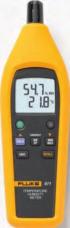 실내공기질측정기질좋은실내공기질 (IAQ) 를유지할수있는장비 Fluke 971 온도습도미터온도와습도는최적의편안함과좋은실내공기품질을유지하는데중요한두가지요소입니다. Fluke 971 을사용하면빠르고편리하게정확한습도와온도를측정할수있습니다. Fluke 971 은시설유지보수및유틸리티기술자, HVAC 서비스계약업체, 실내공기품질 (IAQ) 평가전문가에게매우유용합니다.