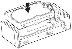 4) 제품의측면과 HDD 를고정나사로체결하십시오. 5) HDD 측면에 HDD 장착브라켓을체결하십시오.