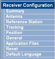 부록 Receiver Configuration menu - 이메뉴에서는 elevation mask,