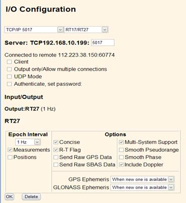 RINEX 메시지, TCP/IP, UDP,