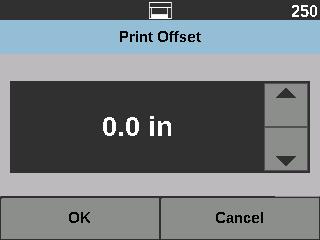 인쇄오프셋변경 인쇄오프셋옵션을사용하면문서의인쇄위치를일시적으로이동할수있습니다 ( 예 : 이미인쇄한문서를다시스캔해야하는경우 ). 인쇄오프셋위치를변경하면스캐너가준비화면으로돌아갈때까지변경사항이적용됩니다. 참고 : 인쇄오프셋옵션은프린터가활성화된경우에만터치스크린에표시됩니다. 인쇄오프셋은주석에영향을미치지않습니다.