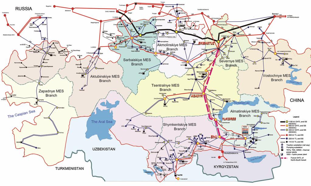 제 3 장중앙아시아국가별에너지플랜트시장환경과전망 87 그림 3-8. 카자흐스탄 North-South Transmission Line Project 자료 : US Trade and Development Agency. 시작하여 2009년 9월에완료하였다. 총 1,096.