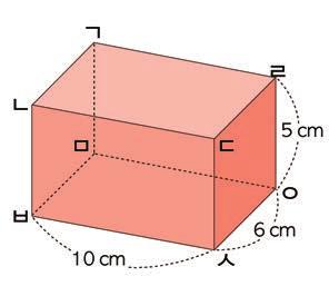 01 직육면체의겉넓이 3. 측정 4) 겉넓이와부피 ❻ 학년 상자의겉넓이를알아보세요. 각면의넓이를구해볼까?