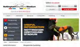 Ⅱ. 국외책임도박및이용자보호정책 (4) 영국 영국의노팅햄그레이하운드경견장 (Nottingham Greyhound Stadium) 은책임도박 및경견사행산업체출입에관한다음의내용을인터넷홈페이지에게재함 ( 그림 9, 표 16). 그림 9. 노팅햄그레이하운드경견장인터넷홈페이지 표 16.