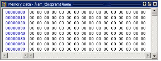 VHDL Memory Data Window 2. Simulation 진행하기 A. 메인윈도우에서 run all 아이콘을클릭합니다.
