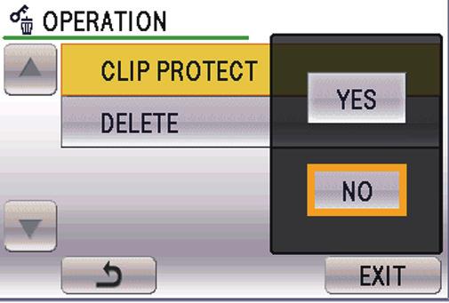 보호설정 ( 비디오및사진 ) 클립과사진을실수로삭제하는것을방지하기위해보호를설정할수있습니다 ( 메모리를포맷하는경우에는보호된데이터일지라도삭제됩니다 ). 클립보호 클립섬네일화면이나타나면 MENU 버튼을누릅니다.