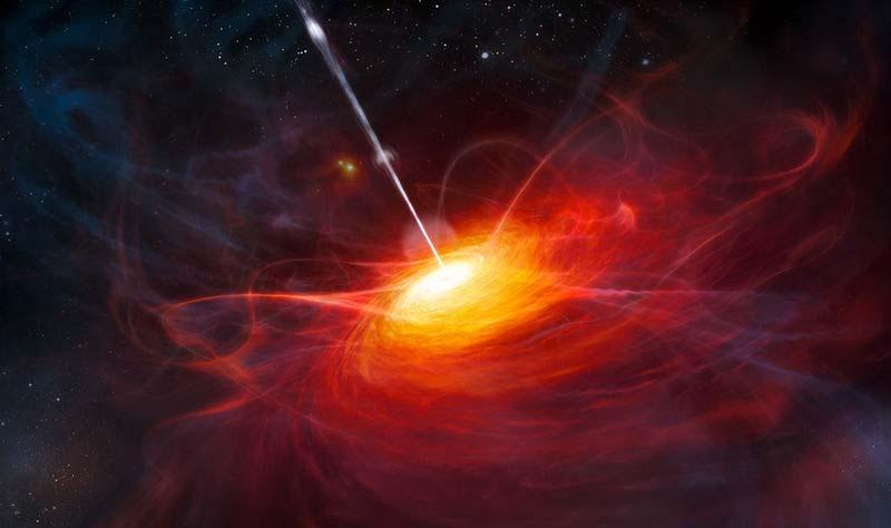 Quasars 1950 년대부터정체불명의외계물체들이관측되어왔다. 강력한 Redshift 를고려하면지구와이물체들간의거리는보통수십억광년이상. 그러나그러한거리를인정하면퀘이사의밝기는우리은하전체밝기의최대 100 배에달한다. ( 그때문에우리은하내의천체현상이라는학설역시과거에는존재했다.