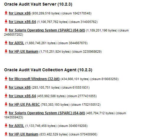(Oracle Audit Vault Server, Oracle Audit Vault