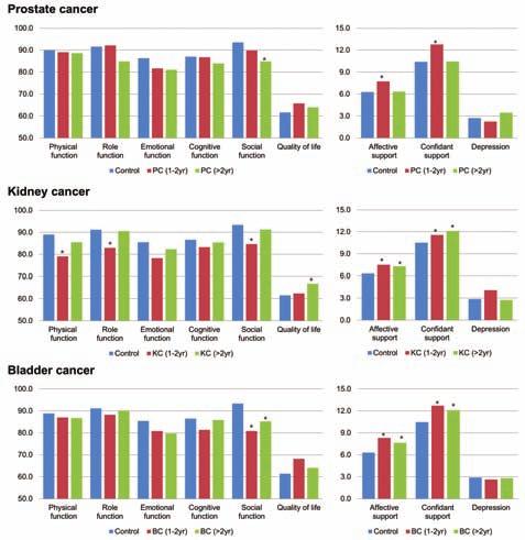 O-29 Health-related quality of life (HRQoL), perceived social support, and depression in disease-free survivors of surgically treated prostate, kidney and bladder cancer 신현빈, 박현식, 신동욱 2, 이상협 3, 전승현