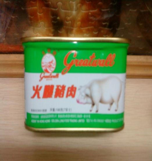 06/g 고기주성분 : Pork 원산지 : 맛 : 중국 순한돼지고기맛과기름기가많음 품명 : Spam Lite 중량 : 198g 가격 : HK$18,9 g 당평균가격 : HK$0.