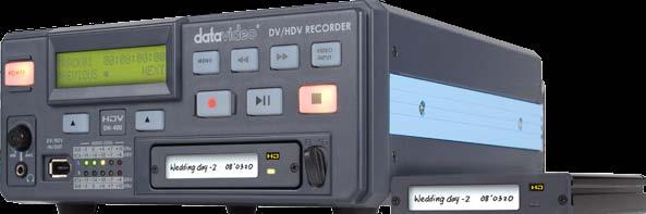 DIGITAL VIDEO RECORDER DN-400 착탈식하드드라이브디지털비디오레코더 DN-400 테이프가없는, 파일기반의비디오장비들은현존하는테이프기반장비들의교체장비로폭넓게받아들여지고있습니다. 파일기반의장비들은기존의테이프녹화방식에비해훨씬긴시간동안녹화를할수있게해줍니다. Datavideo의 DN-400은파일로비디오를녹화하고, 캡쳐해저장하는장비입니다.
