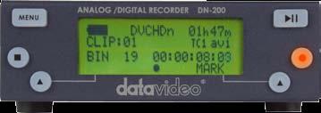 DIGIATL VIDEO RECORDER DN-200 HD/SD HDD 레코더 아날로그 / 디지털레코더 DN-200 Datavideo DN-200은작고이동이편리한하드드라이브타입의비디오레코더로, 아날로그및 DV & HDV 녹화가가능한제품입니다. 고용량의하드드라이브가내장되어있어서장시간녹화에이상적이며, 스튜디오나야외의 VCR 대체품으로완벽하게사용할수있습니다.