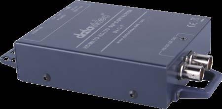 HDMI TO HD/SD-SDI CONVERTER DAC-9 HDMI TO HD/SD-SDI 컨버터 DAC-9 SDI 많은종류의새로운고화질캠코더와장비들은 고화질출력옵션으로 HDMI를제공하고있습니다. 이에맞춰 Datavideo의 DAC-9은사용자에게 HDMI 장비를비디오스위쳐같은전문적인 SDI 장비에연결시킬수있게합니다.