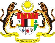 말레이시아국가문장 국가문장은상단부의별과달, 중간부분의방패및하단부의띠, 그리고말라야연방의전통문양인두마리의호랑이로구성되어있다.
