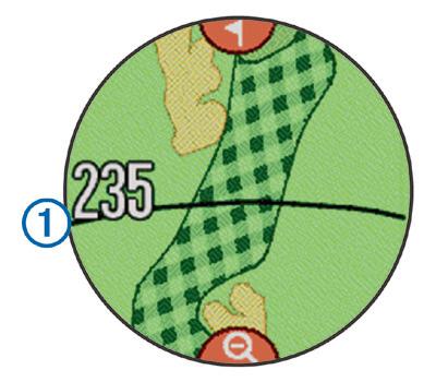 CourseView 사용하기 골프를치는동안코스를자세히보고코스맵에서모든위치와거리를볼수있습니다. 1 을선택합니다. 2 손가락으로화면에서아무위치나터치하거나끕니다.
