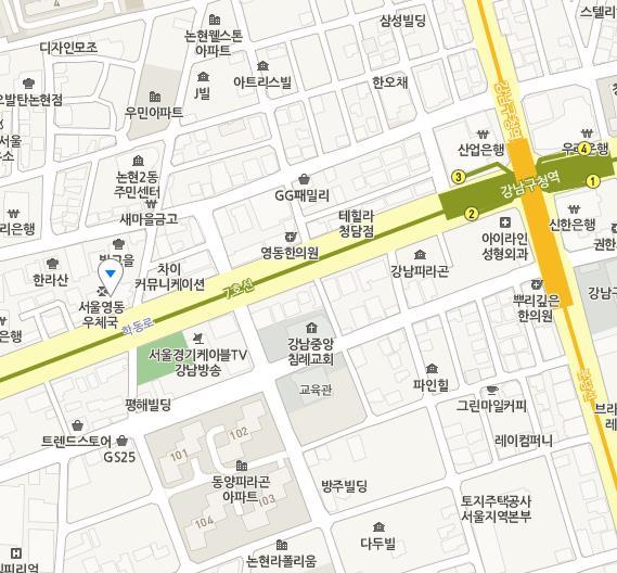 2.. 미성빌딩 주소 규모 서울특별시강남구학동로 311 ( 논현동 115-7) F7 층 / B2 층 연면적 8,790.