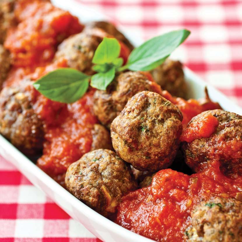1155 kj/275 kcal 20 g protein 16 g fat of which 7 g saturated 13 g carbohydrates Fried meatballs in tomato sauce Snack or part of main course 3 to 4 portions 10 minutes preparation + 8 minutes 番茄酱炸肉丸