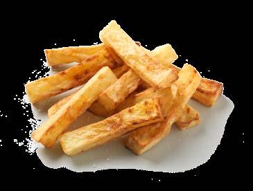 5 cm slices. Prepare and cook the wedges as described in the homemade fries recipe. 将每个土豆切成 0.5 厘米厚的片 按照自制炸薯条食谱中所述准备和烹饪薯条 감자를 0.5cm 두께로얇게썹니다. 홈메이드감자튀김레시피에나온대로웨지감자를준비하여조리합니다.