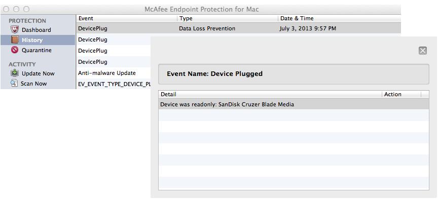 McAfee DLP Endpoint 소개 McAfee DLP Endpoint 클라이언트소프트웨어 1 OS X 엔드포인트에서콘솔은상태표시줄의 McAfee 메뉴릿에서활성화합니다.