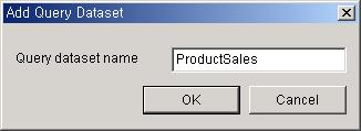 Dataset]. ' ' 'ProductSales' [OK].