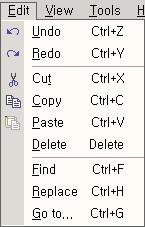OZ Application Designer User's Guide Exit OZ Function Editor. (Edit) [Edit]. Undo (Ctrl+Z).