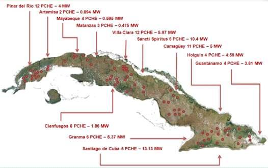 4. 수력 현재 147개의수력발전소가가동중이며, 이중 30개는국가전력망에연결되어있고, 나머지 117개는독립형발전소임 쿠바의수력총잠재량은 100MW 수준으로, 이를달성하기위해서는