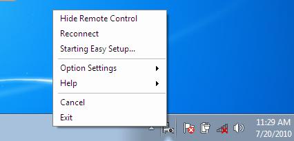 3. Convenient features ( 편리한기능 ) Virtual Remote Tool 종료 1 작업표시줄에서 Virtual