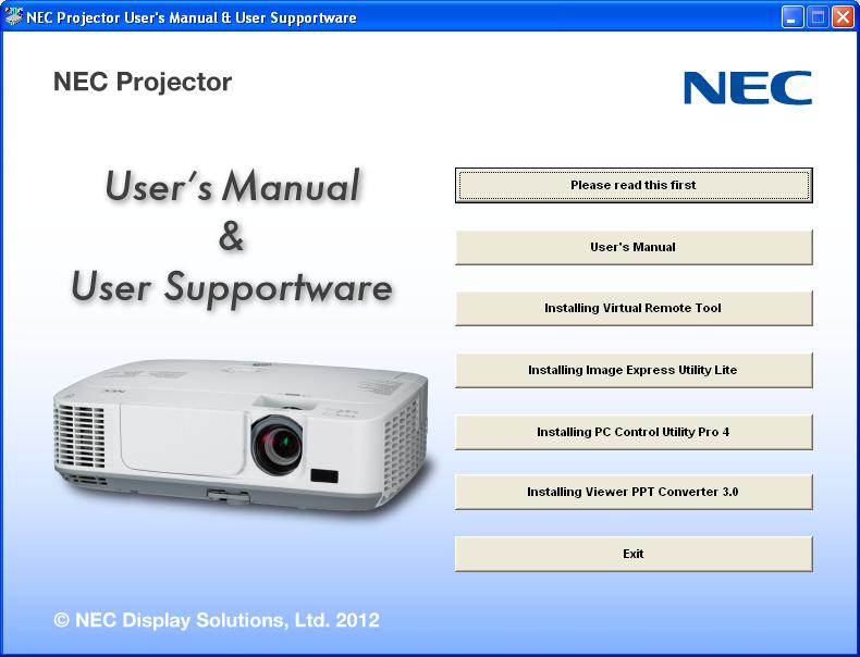 4. Using the Viewer ( 뷰어사용하기 ) ❸ PowerPoint 파일을슬라이드로변환 (Viewer PPT Converter 3.0) 제공된 NEC Projector CD-ROM 에들어있는 Viewer PPT Converter 3.0 을사용하여 PowerPoint 파일을 JPEG 파일로변환할수있습니다.