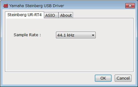 소프트웨어 소프트웨어 이부분에서는컴퓨터와함께 UR-RT 를사용하기위한소프트웨어작동을설명합니다. ASIO 창 (Windows 에한함 ) ASIO 드라이버설정을선택합니다. Yamaha Steinberg USB Driver Yamaha Steinberg USB Driver 는 UR-RT 와컴퓨터간통신을가능하게해주는소프트웨어프로그램입니다.