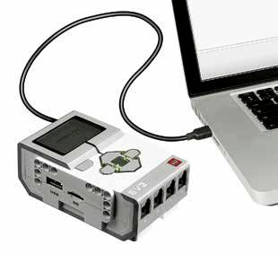 EV3 기술 EV3 기술연결하기 컴퓨터에 EV3 브릭연결하기 블루투스또는 Wi-Fi 를사용하여 USB 케이블이나무선으로 EV3 브릭을컴퓨터에연결합니다.