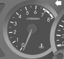 스피드미터 ( 속도계 ) 주행속도를표시합니다 오도미터 ( 적산거리계 ) 총주행거리를 km 로표시합니다. 트립미터 ( 구간거리계 ) 구간주행거리를 km 로표시합니다.( 아래의숫자는 100m 단위입니다.