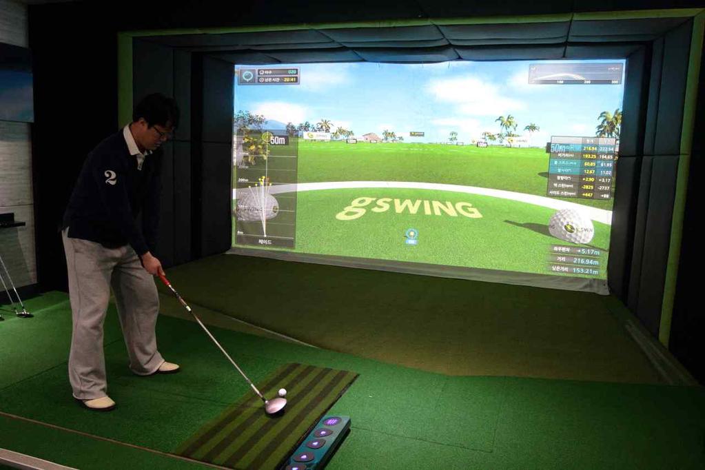 (Golf simulator) 라고도한다. 이시스템을이용한일명골프방이라고하는신규창업아이템이각광받고있다.