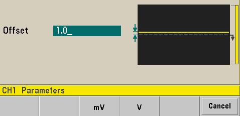 숫자키패드또는노브를사용하여 1.0 을입력한다음키패드를사용한경우 V 소프트키를누릅니다.