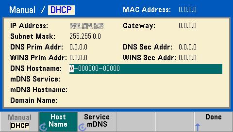 2 3 Modify Settings 를누릅니다. 2 이화면에서가장많은항목에액세스하려면첫번째소프트키를 DHCP 에서 Manual 로바꿔야합니다.