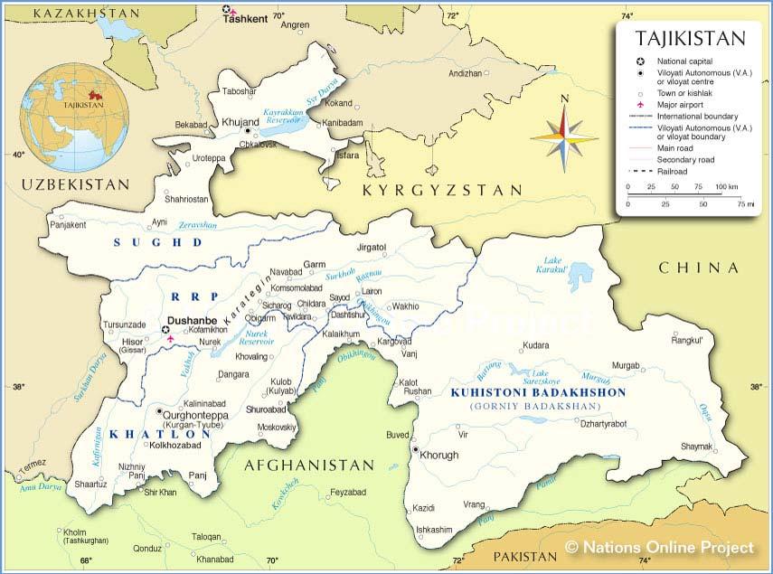 동부의고르노-바다흐샨자치주 (Gorno-Badakhshan Autonomous Oblast) 등 4개의행정구역을가지게되었다. 이과정에서타지크인의역사와문화를상징하는도시인사마르칸트와부하라가 Uzbek SSR으로남았으며, 반면에우즈베크인이주로거주하는레닌아바드주와동부의고르노-바다흐샨자치주가 Tajik SSR으로넘어갔다.