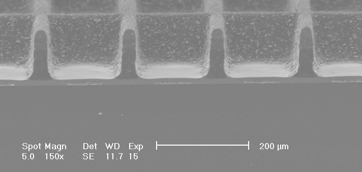 이와같이격벽을슬림화하는경우의효과는상부폭을 50 µm에서 35 µm로줄이면 50인치 Full HD PDP의방전 효율이약 5% 정도상승하는것으로실험적으로확인되었으며,