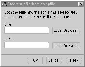 SPFILE Oracle Enterprise Manager를사용하여 SPFILE 생성 OEM Console에서다음작업을수행합니다. 1. 주메뉴에서 Object > Create spfile을선택합니다.