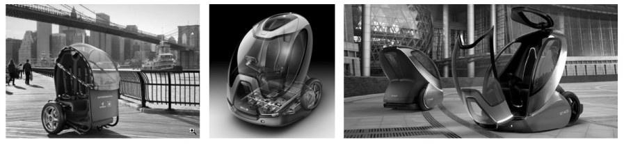 독립적으로제어되는 Robot Wheels 은 0 도회전반경과, 8 피트를조금 넘는시티카의길이가주차할때 5 피트길이로접을수있어서도심주차공간효율성을높였다. 미국의평균주차공간이 20피트인것을고려하면 4대의 City Car가단일주차공간에주차가 가능하다.
