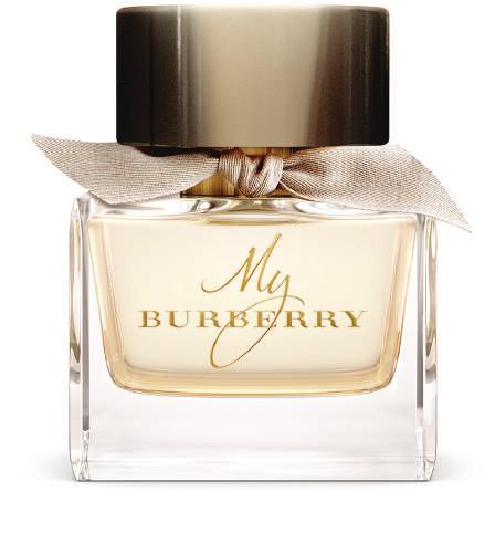 emblematic perfumes of the brand: Burberry London EDP 5ml, Burberry Body EDP 4.5ml, Brit Rhythm Floral EDT 5ml and Brit EDP 5ml.