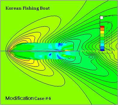 17 Comparison of the pressure resistance coefficients between the Korean fishing boat and modification case #3 Fig.