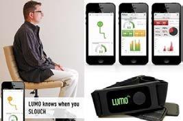 (10) LUMO < 표 2-26> Lumo BodyTech 의 Lumo 구분 제품명 제공업체 / 참여기관 대상자 출시년도 / 출시국가 정의 상세내용 사용장비및비용 웹사이트 내용 Lumo Lumo BodyTech 모든사용자 2012 / 미국 앉은자세교정을지원하는기기 - 척추의움직임을파악하는센서가내장된허리밴드형 Lumo Back', 클립을이용한부착형