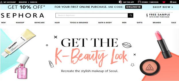 2018 글로벌화장품산업백서 K-Beauty 인기비결 - 글로벌화장품유통 판매업체 Sephora