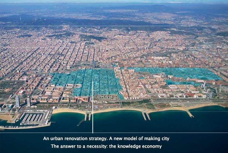: 트램, 전기차, 자전거, 공공 wifi, 공동구등 2 단계 ( 경제활성화 ) : 지식기반형산업 ( 바르셀로나 Urban