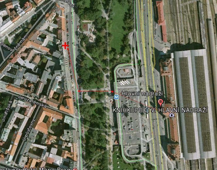(HUSA) 에서정면으로보이는내리막길건너노란색건물 ( 숙소 ) 90 분짜리티켓을사고, 119 번을타고 Dejvice