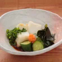 食材 : 河豚, 豆腐 식품 : 복어, 두부 なめろう Namero (chopped and seasoned seaf 碎切调味刺身 나메로 Seafood